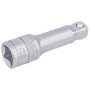 Draper 16761 Satin Chrome Wobble Extension Bar, 1/2" Sq. Dr., 75mm