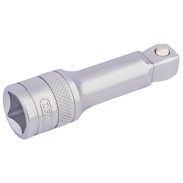 Draper 16761 Satin Chrome Wobble Extension Bar, 1/2" Sq. Dr., 75mm