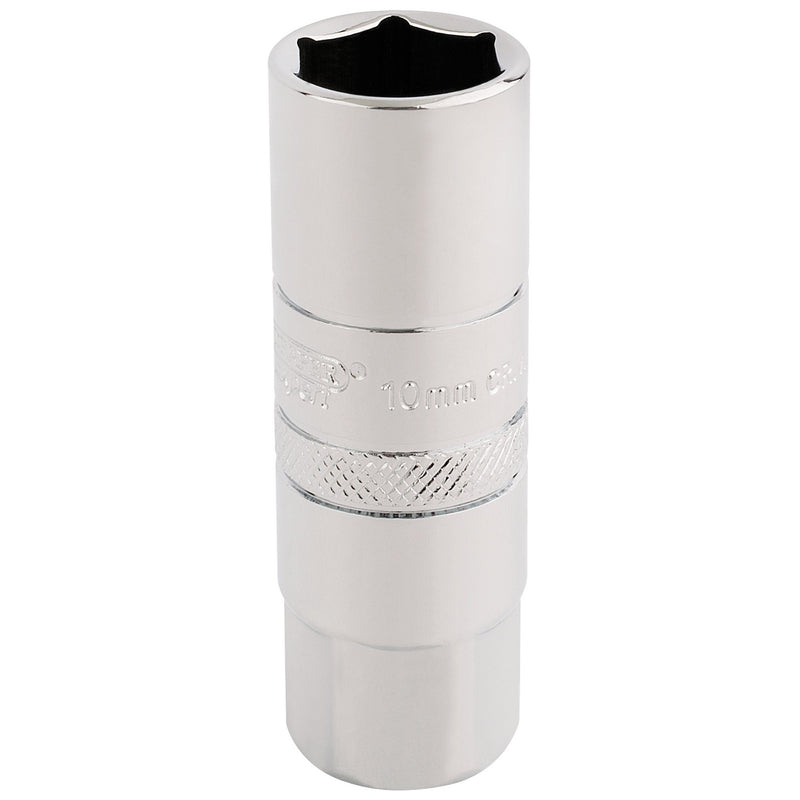 Draper 16772 10mm Thread 6 Point Spark Plug Socket, 3/8" Sq. Dr., 16mm
