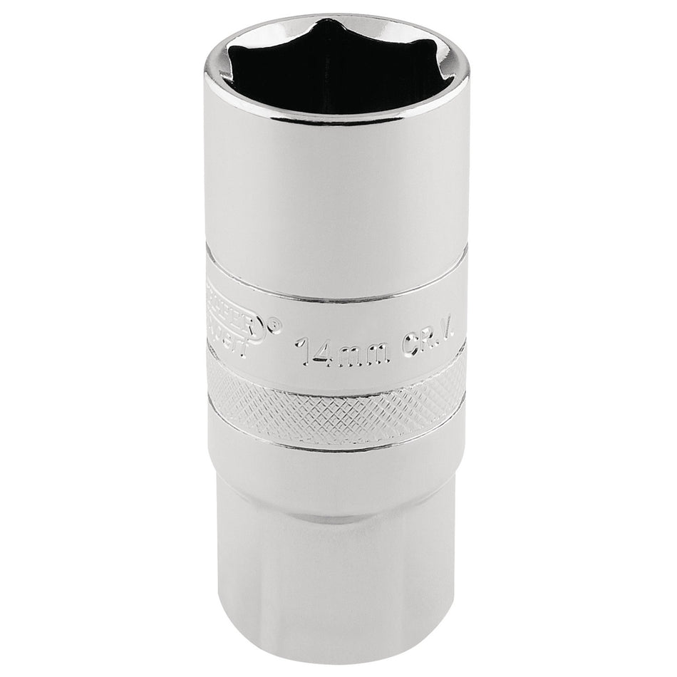 Draper 16780 14mm Thread 6 Point Spark Plug Socket, 1/2" Sq. Dr., 21mm