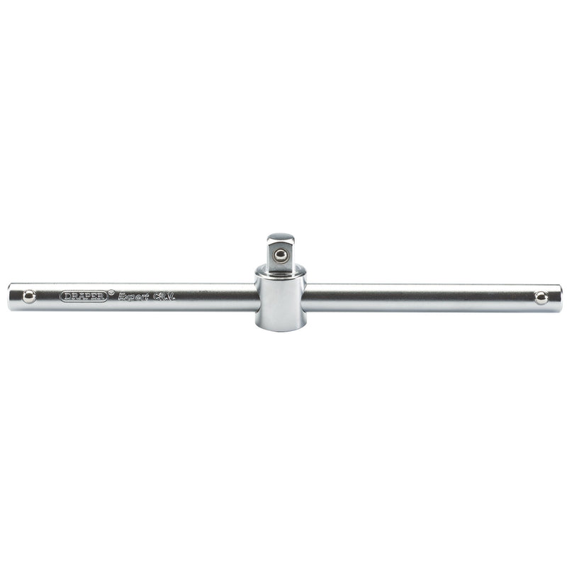 Draper 16790 Satin Chrome Sliding T Bar, 1/2" Sq. Dr.