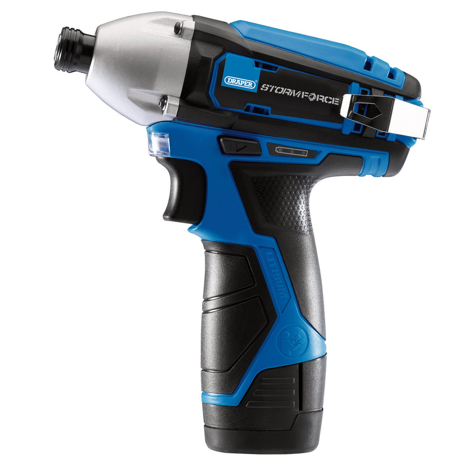 Draper 17132 Draper Storm Force® 10.8V Power Interchange Cordless Impact Driver, 1/4" Hex., 80Nm (Sold Bare)