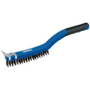 Draper 17179 3 Row Carbon Steel Wire Scratch Brush with Scraper, 350mm