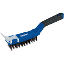 Draper 17182 4 Row Carbon Steel Wire Scratch Brush with Scraper, 285mm