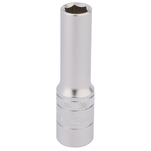 Draper 17543 HI-TORQ&#174; 6 Point Deep Socket, 3/8" Sq. Dr., 9mm