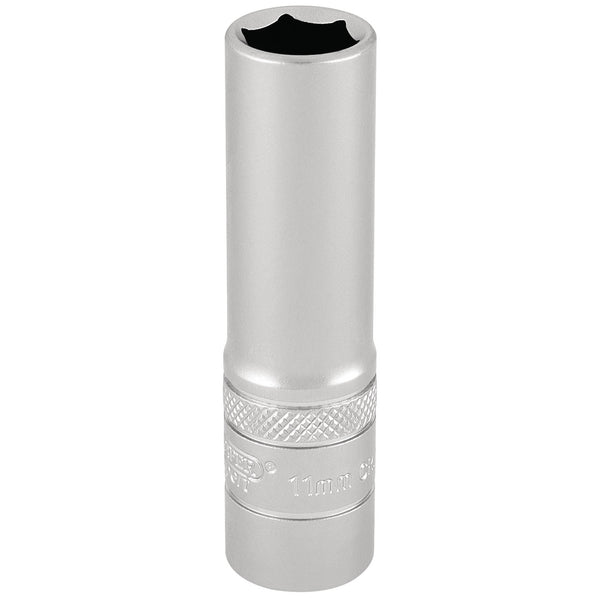 Draper 17544 HI-TORQ&#174; 6 Point Deep Socket, 3/8" Sq. Dr., 11mm