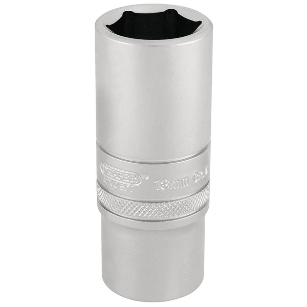 Draper 17545 HI-TORQ&#174; 6 Point Deep Socket, 3/8" Sq. Dr., 18mm