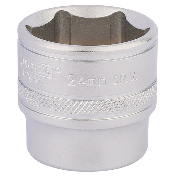 Draper 17546 HI-TORQ&#174; 6 Point Deep Socket, 3/8" Sq. Dr., 24mm