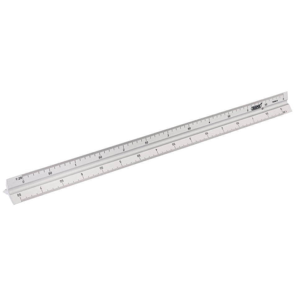 Draper 17686 Aluminium Triangle Scale Rule, 300mm