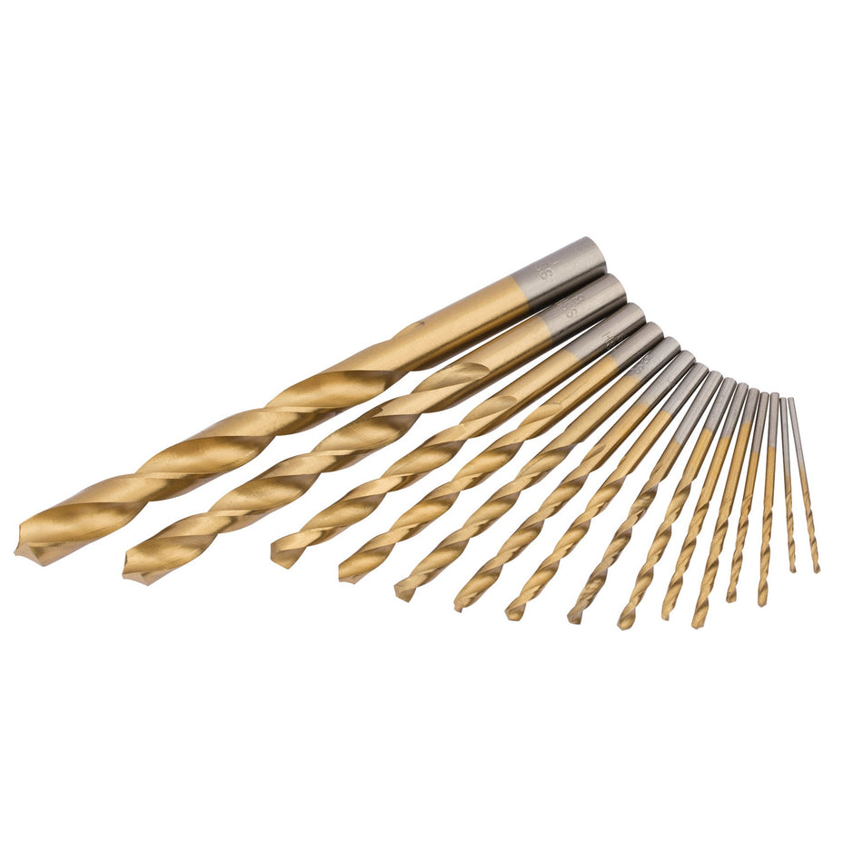 Draper 18549 Metric Titanium Nitride Coated HSS Drill Bit Set (15 Piece)