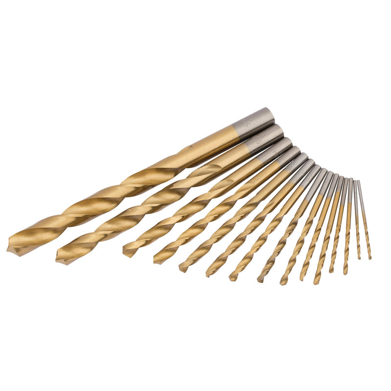 Draper 18549 Metric Titanium Nitride Coated HSS Drill Bit Set (15 Piece)