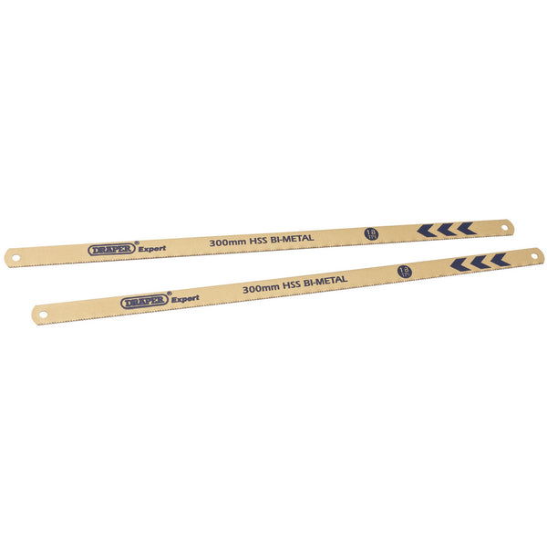 Draper 19344 Bi-Metal Hacksaw Blades, 2 x 300mm, 18tpi