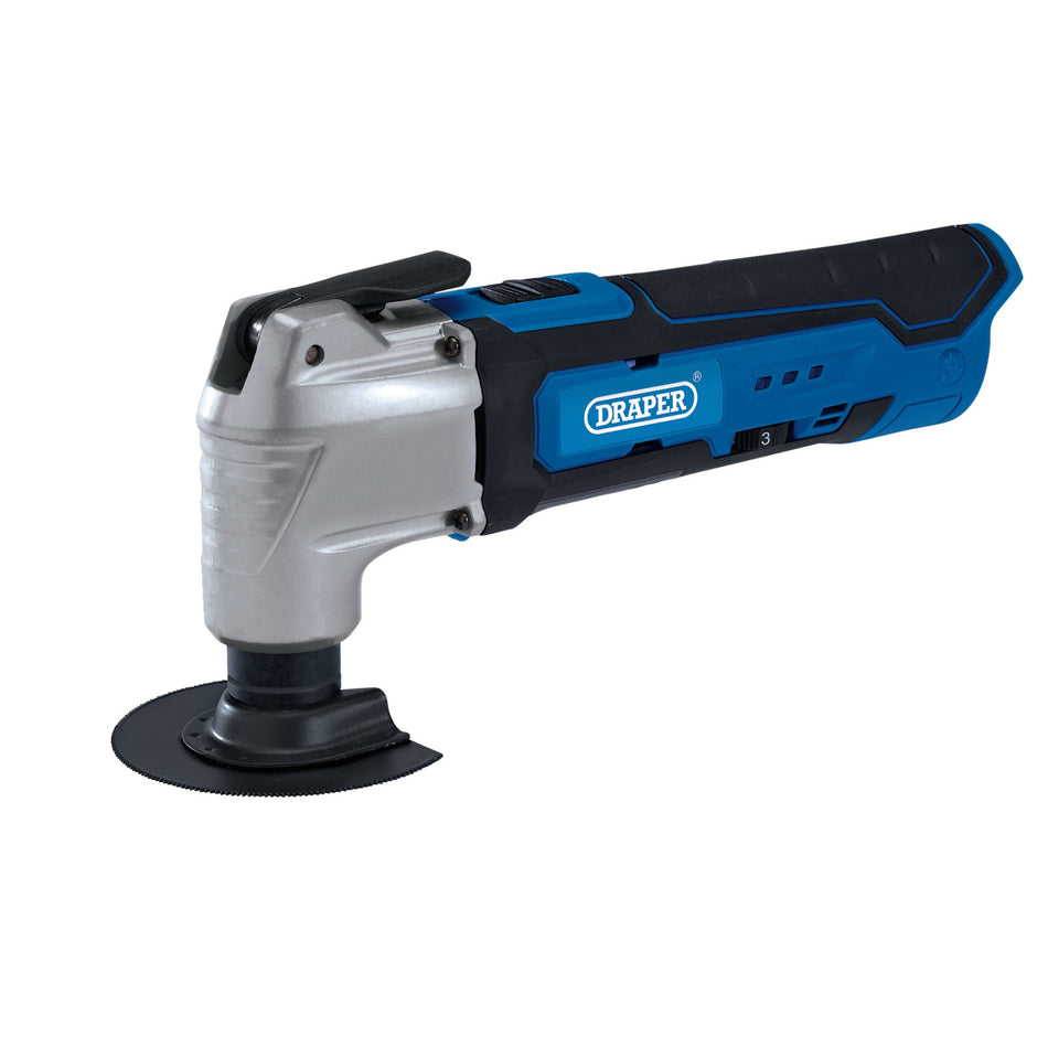 Draper 19392 12V Oscillating Multi-Tool (33 Piece), 1 x Battery, 1.5Ah, 1 x Fast Charger