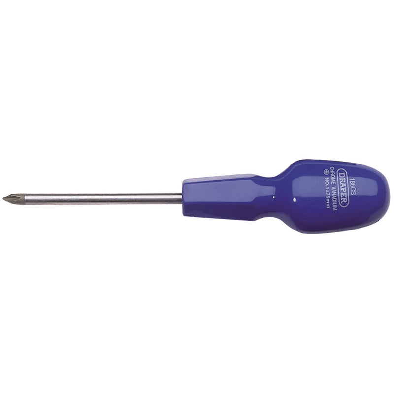 Draper 19504 Cross Slot Cabinet Pattern Screwdriver, No.1 x 75mm (Sold Loose)