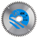 OX Tools OX-TCTA-2163060 Alu/Plastic/Laminate Cutting Circular Saw Blade 216/30mm, 60 Teeth TCG