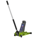 Sealey 2001LEHV 2.25tonne Low Entry Trolley Jack with Rocket Lift - Hi-Vis Green