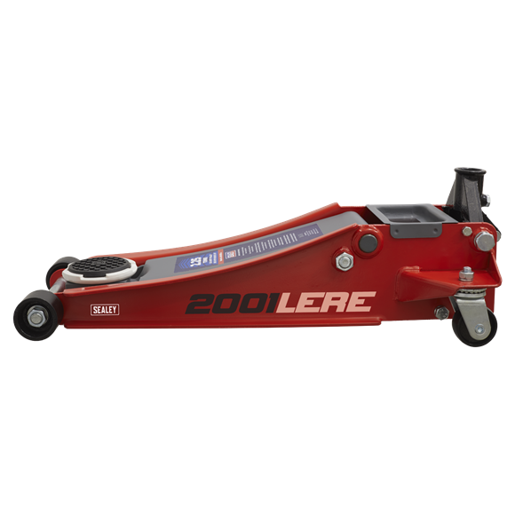 Sealey 2001LERE 2.25tonne Low Entry Trolley Jack with Rocket Lift - Red