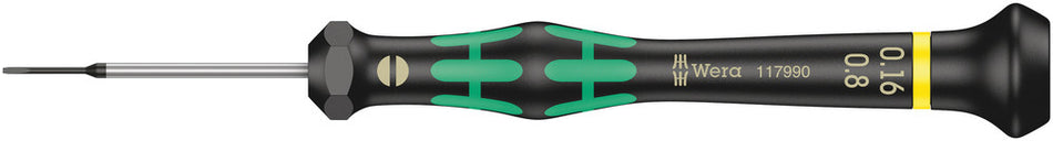 Wera 05117990001 2035 Screwdriver for slotted screws for electronic applications, 0.16 x 0.8 x 40 mm
