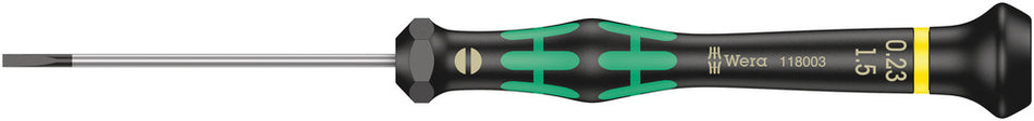 Wera 05118003001 2035 Screwdriver for slotted screws for electronic applications, 0.23 x 1.5 x 60 mm