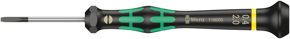 Wera 05118005001 2035 Screwdriver for slotted screws for electronic applications, 0.40 x 2 x 40 mm