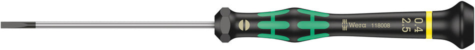 Wera 05118008001 2035 Screwdriver for slotted screws for electronic applications, 0.40 x 2.5 x 80 mm