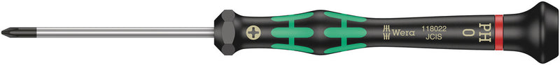 Wera 05118022001 2050 PH Screwdriver for Phillips screws for electronic applications, PH 0 x 60 mm