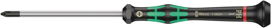 Wera 05118024001 2050 PH Screwdriver for Phillips screws for electronic applications, PH 1 x 80 mm