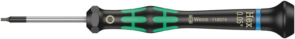 Wera 05118072001 2054 Screwdriver for hexagon socket screws for electronic applications, 3 x 60 mm