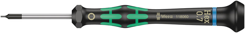 Wera 05118060001 2054 Screwdriver for hexagon socket screws for electronic applications, 0.7 x 40 mm