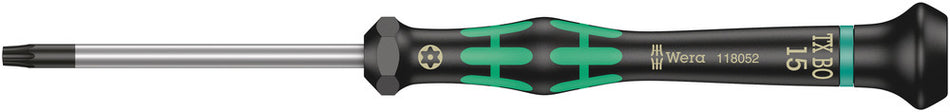 Wera 05118052001 2067 TORXÃ‚Â® BO Screwdriver for tamper-proof TORXÃ‚Â® screws for electronic applications, TX 15 x 60 mm