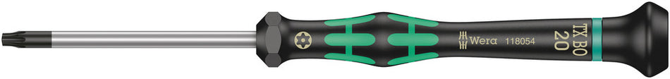 Wera 05118054001 2067 TORXÃ‚Â® BO Screwdriver for tamper-proof TORXÃ‚Â® screws for electronic applications, TX 20 x 60 mm