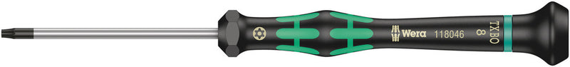 Wera 05118046001 2067 TORXÃ‚Â® BO Screwdriver for tamper-proof TORXÃ‚Â® screws for electronic applications, TX 8 x 60 mm