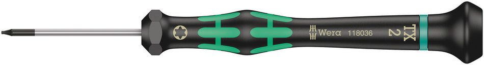 Wera 05118036001 2067 TORXÃ‚Â® Screwdriver for TORXÃ‚Â® screws for electronic applications, TX 2 x 40 mm