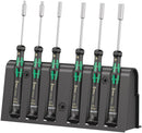 Wera 05118158001 2069/6 Screwdriver set and rack for electronic applications, 6 pieces