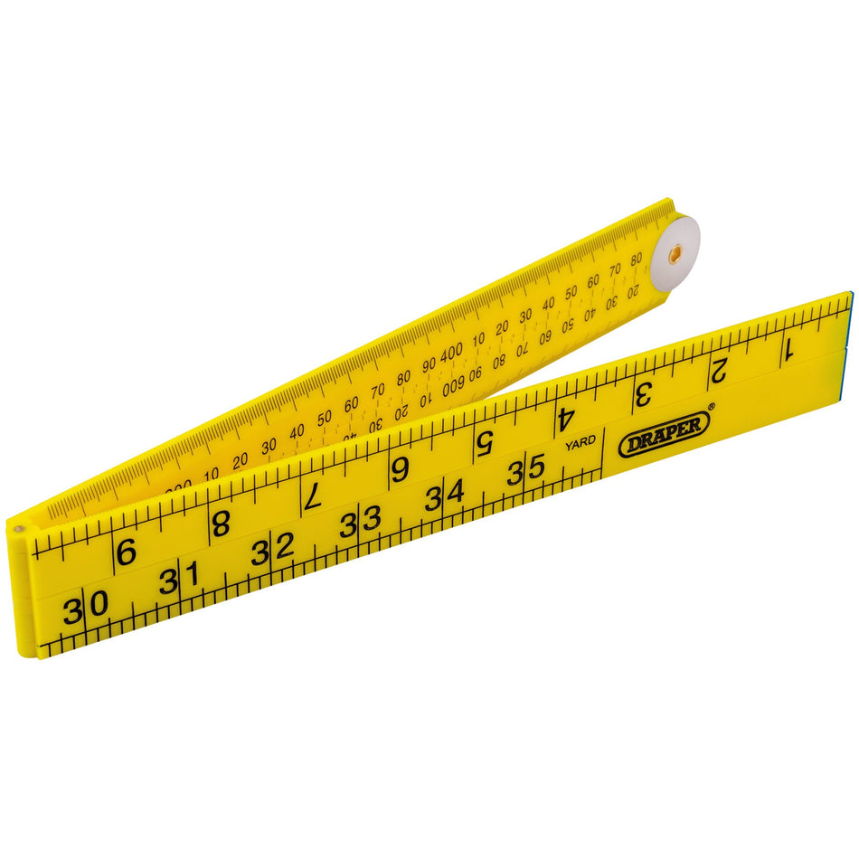 Draper 20700 Plastic Folding Rule, 1m
