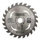 Draper 20891 TCT Circular Saw Blade for Wood, 185 x 25.4mm, 24T