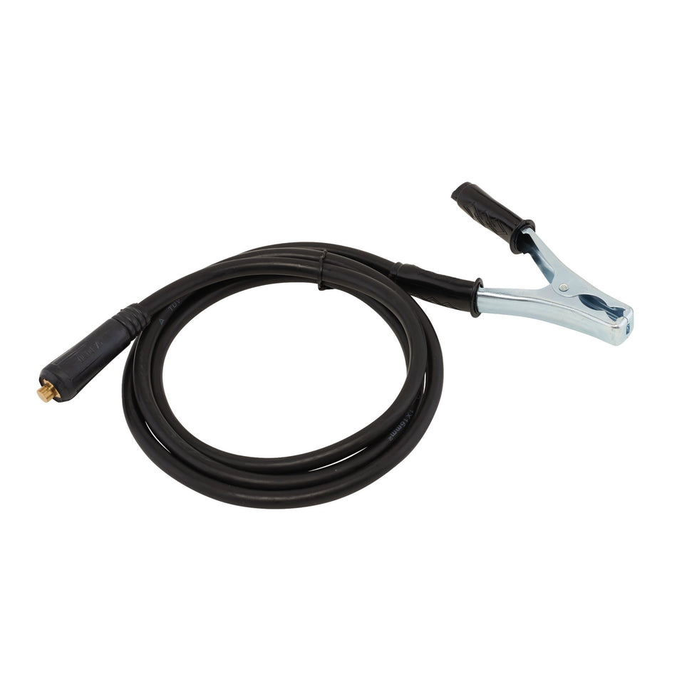 Draper 20930 MMA Welding Earth Lead and Clamp with 10/25 Dinse Plug, 1.8m, 200A