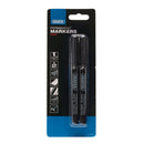 Draper 20942 Marker Pens, Black (Pack of 2)