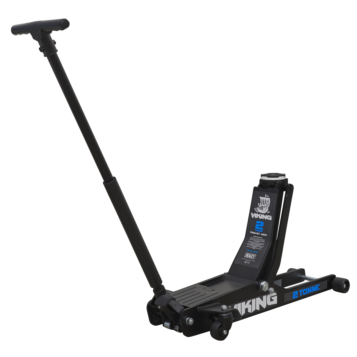 Sealey 2100TB Viking 2tonne Low Entry Long Reach Trolley Jack with Rocket Lift