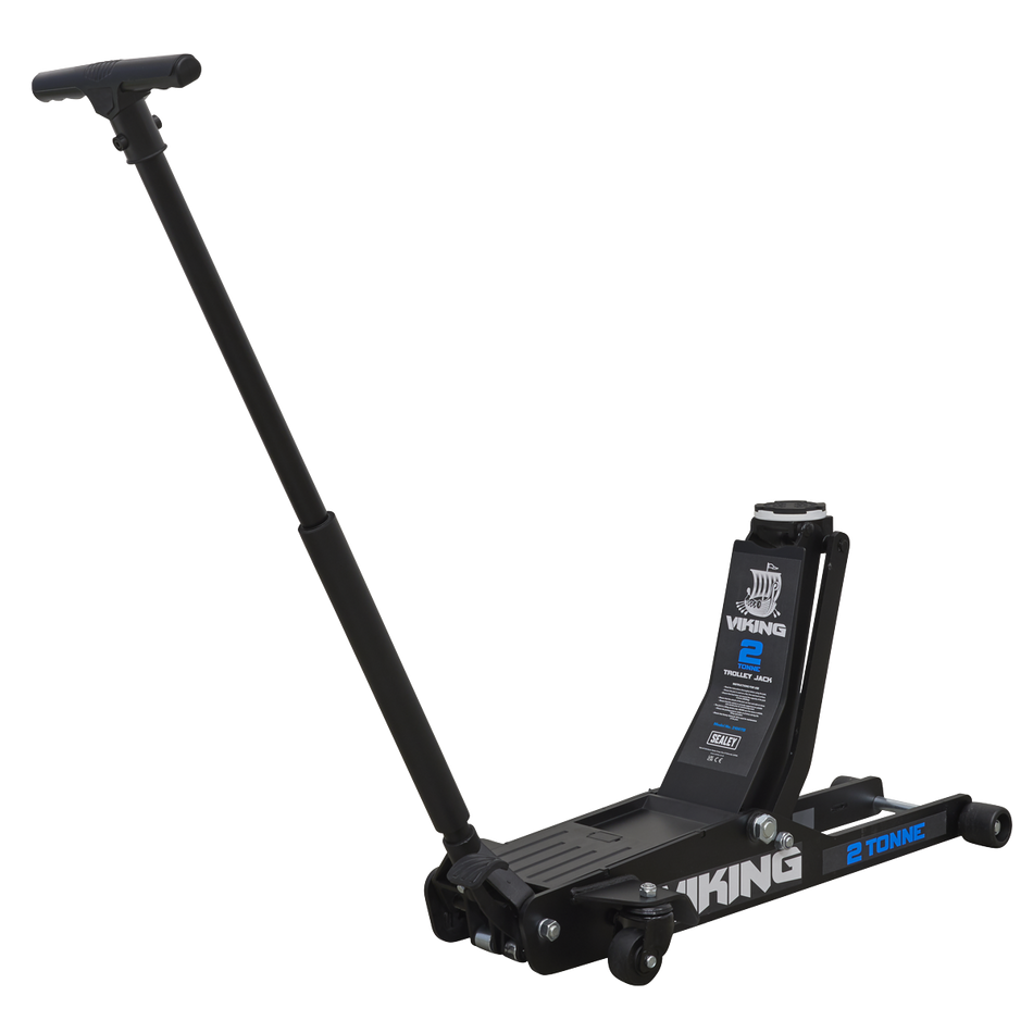 Sealey 2100TB Viking 2tonne Low Entry Long Reach Trolley Jack with Rocket Lift