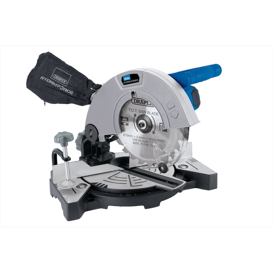 Draper 21307 Draper Storm Force® Mitre Saw, 210mm, 1100W