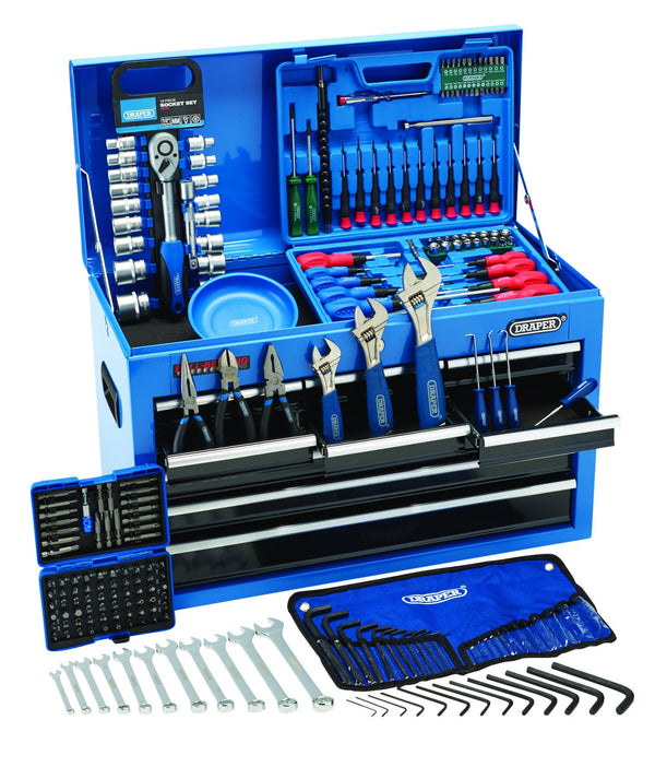 Draper 21548 Top Chest Tool Kit, 9 Drawer (216 Piece)