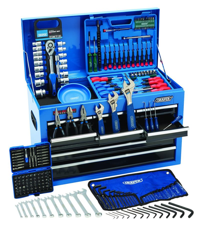 Draper 21548 Top Chest Tool Kit, 9 Drawer (216 Piece)