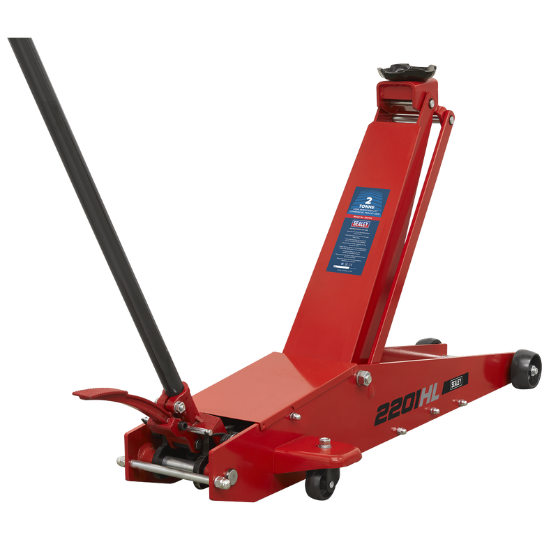 Sealey 2201HL Trolley Jack 2 Tonne Long Reach High Lift Commercial