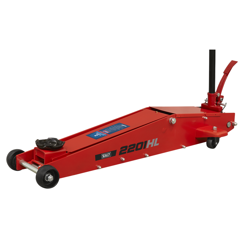 Sealey 2201HL Trolley Jack 2 Tonne Long Reach High Lift Commercial