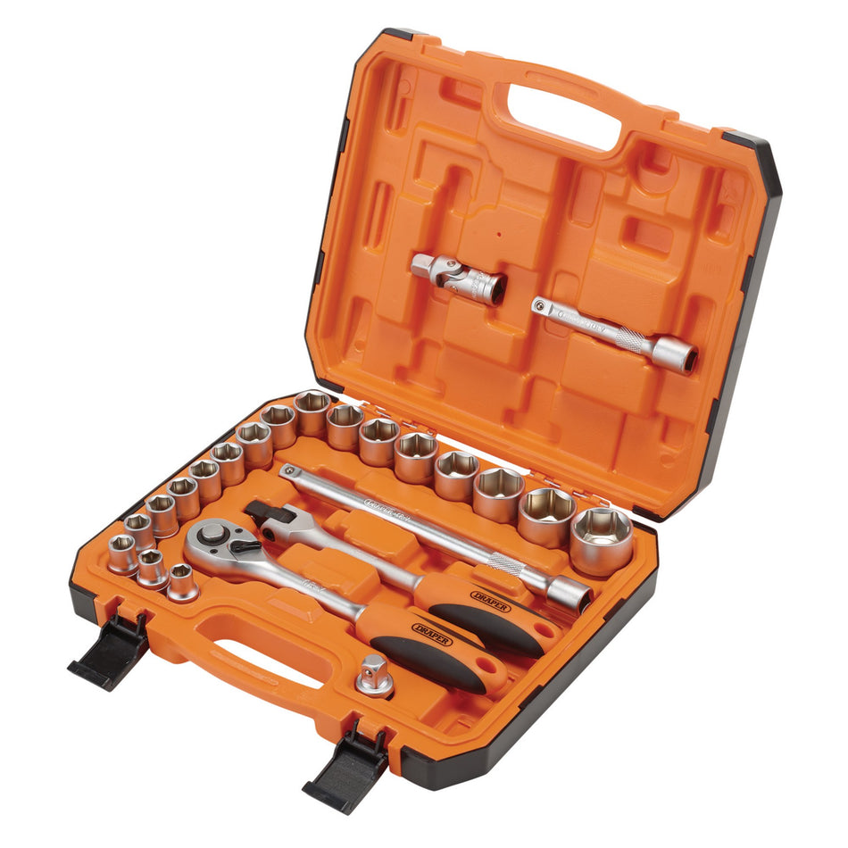 Draper 22112 HI-TORQ® 6 Point Socket Set, 1/2" (24 Piece)