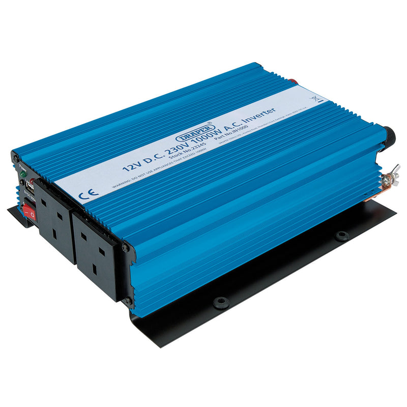 Draper 23245 12V DC-AC Inverter, 1000W