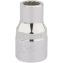 Draper 24343 Elora Bi-Hexagon Socket, 1/2" Sq. Dr., 7/16"