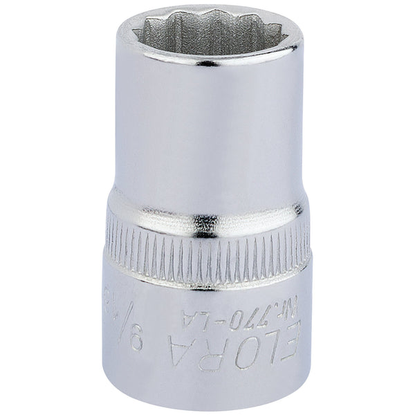 Draper 24369 Elora Bi-Hexagon Socket, 1/2" Sq. Dr., 9/16"
