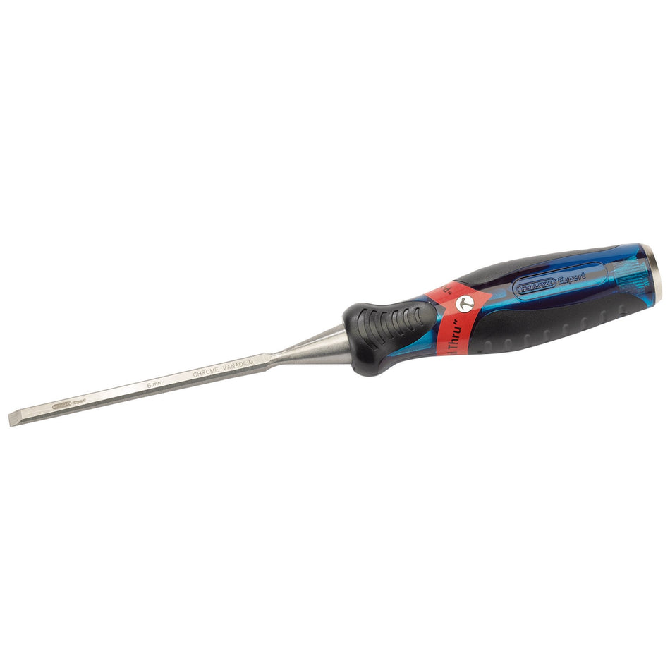 Draper 24402 Soft Grip Pound Thru Bevel Edge Wood Chisel, 6 x 140mm